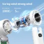 Handheld Fan Mini Fan with Digital Display 180° Folding Multi-Angle Air Supply USB Fan 3600mAh High Speed Fan