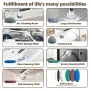 3600mAh Electric Cleaning Brush with 7 Interchangeable Drill Brush Heads Adjustable Handle and IPX7 Water Protection Electric Spin Scrubber for Household, Bathroom and Car