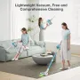 MOOSOO S6 Cordless Handheld Stick Vacuum 18KPa Robot Vacuum Type C Rechargeable Washable HEPA with LED Light