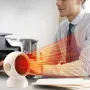 1200W Instant Heating Desktop Heater Electric Heater Portable Desktop Fan Heating Heater Mini Radiator Home Office Winter Heater