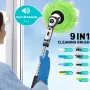 Multifunctional Electric Cleaning Brush Voice Handheld Brush Automatic Rotating Telescopic Pole Cordless Floor Cleaning Brush