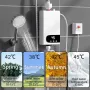 5500W Instant Water Heater 110V/220V Portable Electric Heaters for Hot Water Shower Heating Kitchen at Home