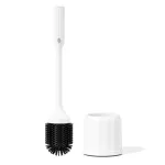 Tevorex Wireless Electric Silicone Head Toilet Brush Long Handle 360° rotation Cleaning Brush Household Bathroom USB Rechargeable White Cleaning Tools