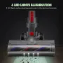 Rollerborstelkop voor Dyson V7 V8 V10 V11 V15 met LED-koplamp Premium ABS Vervangend Onderdeel 966489-08 966489-11