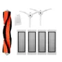 8pcs HEPA Filter with Main Brushes and Side Brushes for S50 Mi Robot Vacuum Cleaner