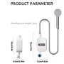 Pemanas Air Mini Portabel 3000W/3500W 110V/220V Pemanas Listrik Instan Tahan Air IPX4 Suhu Dapat Disesuaikan untuk Mandi Colokan EU/UK/US