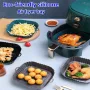 1 peça assadeira de silicone para fritadeira de ar, forno, frango frito, pizza, panela de silicone sem óleo, acessórios para fritadeira de ar