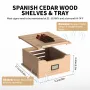 NEEDONE Electric Cigar Humidor 8L with Heating and Cooling Quiet Control System Thermostatic Cooler Cabinet Humidor Box with Spanish Cedar Wood Shelves & Drawer with Hygrometer Gift for Men