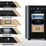 NEEDONE Electric Cigar Humidor 8L with Heating and Cooling Quiet Control System Thermostatic Cooler Cabinet Humidor Box with Spanish Cedar Wood Shelves & Drawer with Hygrometer Gift for Men
