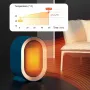 1200W Ceramic Space Heater Flame Retardant Compact Design Overheating Protection Portable Electric Heater for Desk Small Room Office Winter