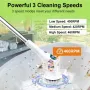 8 in 1 Multifunctional Wireless Cleaning Brush 2500mAh Type-C USB Rechargeable 450RPM Adjustable Lengths LED Night Light for Bathroom Kitchen Windows Car