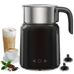 [EU/US Direct] Electric Milk Frother and Steamer, 9 Functions for Milk Foam Hot and Cold, Hot Chocolate Maker, Milk Warmer for Coffee Latte Cappuccino Macchiato, Food Grade Stainless Steel Detachable Milk Heater