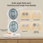 Double Head Desktop Oscillating Fan,360°Rotation USB Rechargeable 4000mAh Battery Powered Portable Automatic Rotating Table Fan 4 Gear Wind,For Home Office Wall Mounted Fan