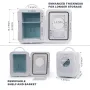 [US Direct] Stealth JRE100 Mini Fridge for Bedroom 4 Liter/6 Can Small Refrigerator AC/DC Cooler & Warmer for Dorm Car Office, Portable Compact Skincare Fridge for Skin Care Cosmetic Makeup Beverage