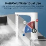 3200W Instant Electric Water Heater Faucet IPX4 Waterproof Lever-Adjustable Temperature Control EU Plug for Kitchen Bathroom Rapid Heating