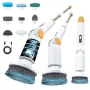9-In-1 Retractable High-Power Multi-Function Electric Cleaning Brush for Kitchen And Bathroom Waterproof with Digital Display