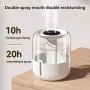 6.8L Large Capacity Desktop Humidifier USB Double Spray With Night Light 360° Widespread Coverage for Home Dormitory Office Bedroom