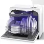 BLITZHOME® BH-6-CDW Portable Countertop Dishwasher With 5.2L Built-in Water Tank 9 Programs PTC Hot Air Drying 3D 360° 3 Spray Arms Water-Saving
