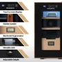 NEEDONE Electric Cigar Humidor 23L with Heating & Cooling Quiet Control Thermostatic Cooler Cabinet for 150 Counts with Spanish Cedar Wood Shelves Drawer with Hygrometer Gift for Men