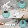 8 in 1 Multifunctional Wireless Cleaning Brush 2500mAh Type-C USB Rechargeable 450RPM Adjustable Lengths LED Night Light for Bathroom Kitchen Windows Car