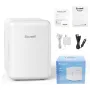 [US Direct] ECOWELL WRE100 Mini Fridge for Bedroom 4L/6 Can Skincare Fridge AC/DC Portable Compact Small Refrigerator for Office Dorm Car Desk for Skin Care Makeup Cosmetic