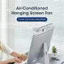 Clip-On Computer Fan Adjustable Angle USB Powered Office Desk Cooling Fan with Long Channel Wind Wheel Blue White Available