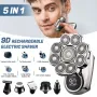 5 in 1 電気シェーバー メンズグルーミングキット コードレス ヘアシェーバー ウェット＆ドライ スマート多機能 電動ヘアシェーバー 水洗い可能 シェーバー