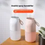 Vissko Taşınabilir Gece Lambası Nemlendirici USB Şarj Edilebilir Çift Sisli Hava Nemlendirici 300ml Soğuk Sis Difüzörü Araba Hava Temizleyici Mini Hava Tazeleyici