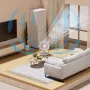 Desk Fan Air Circulator Quiet Operating Fan, Wall Ceiling Fan Battery Operated Fan with USB, Portable Fan Rechargeable Fan for Office & Living Room & Outdoor
