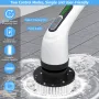 Adjustable Electric Cleaning Brush Multi-Brush Handheld Electric Cleaning Brush Kitchen Bathroom Gap Brush Multi-Function Rotary Mop