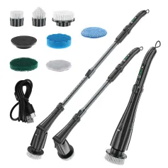9-In-1 Multifunctional Electric Mop Handheld 3 Speed Cordless Electric Brush LCD Digital Display Electric Cleaning Brush