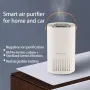 Portable Air Purifier LED Digital Display Wireless Odor Removal Negative Ion Generator for Car and Home