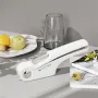 Spremiaglio multifunzionale 3 in 1 portatile, tritacarne manuale, affettatrice per aglio, apriscatole in materiale ecologico