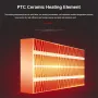 Portable Wall-Mounted Electric Heater 500W Low Energy Consumption Adjustable Thermostat LED Display Overheat Protection Remote Control Rotation Plug