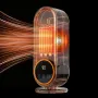 Chauffage électrique portable 1200 W avec télécommande et écran LED, ventilateur de bureau en céramique, chauffage à air chaud pour la maison et le bureau, pour l'hiver