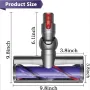 Direct Drive Cleaner Head forDyson V7 V8 V10 V11 V15 Vacuum Cleaner ABS Nylon Carbon Fiber Rotating Floor Brush