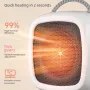 600W Smart Space Heater Dual Gear Compact Quiet Heating Threaded Wire EU/US Plug Portable Electric Heater for Home Office