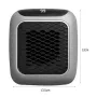 800W Wall-Mounted Electric Space Heater with Remote Ceramic Heating LED Display 12-Hour Timer Adjustable Thermostat Energy Efficient for Home and Office