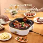 Electric Multifunction Cooker BBQ Barbecue Oven Grill Plate Non-stick Hot Pot Steak Frying Pan Food Noodle Cooking Skillet