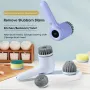 Electric Spin Scrubber Rechargeable Cleaning Brush IPX7 Waterproof 120 Min Work Time with 5 Brush Heads USB Charging for Bathroom Kitchen Basin