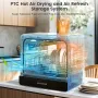 BLITZHOME® BH-6-CDW Portable Countertop Dishwasher With 5.2L Built-in Water Tank 9 Programs PTC Hot Air Drying 3D 360° 3 Spray Arms Water-Saving