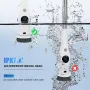 8 in 1 Multifunctional Wireless Cleaning Brush 2500mAh Type-C USB Rechargeable 450RPM Adjustable Lengths LED Night Light for Bathroom Kitchen Windows Car