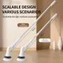 Electric Cleaning Brush Cordless 5W Motor Extendable Handle 5 or 6 Brush Heads ABS for Bathroom Kitchen Tile Floor Cleaning