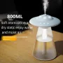 800ML Smart USB Charging UFO Humidifier Cordless Portable Air Humidifier Essential Oil Diffuser Rechargeable Perfume Aroma Mist Spayer for Car Home Plants