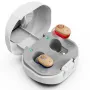Auriculares inalámbricos TWS de carga rápida con miniamplificadores de sonido personales.