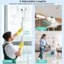 8 in 1 Multifunctional Wireless Cleaning Brush 2500mAh Type-C USB Rechargeable 450RPM Adjustable Lengths LED Night Light for Bathroom Kitchen Windows Car