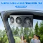 2-Speed Car Exhaust Fan 3-Head Cooling Fan Car Air Purifier Radiator Fan Window Vent Cool Ventilation Cooling Fan for Eliminating Odors Reducing Temperature with Exhaust Deodorizing Function