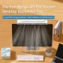 Clip-On Computer Fan Adjustable Angle USB Powered Office Desk Cooling Fan with Long Channel Wind Wheel Blue White Available