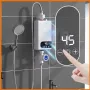 5500W Instant Water Heater 110V/220V Portable Electric Heaters for Hot Water Shower Heating Kitchen at Home