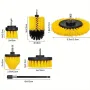 7 Piece Drill Brush Attachment Set with Extended Reach for Cleaning Tub Sink Tile Carpet and Grout Power Scrubber Drill Brushes Powerful Drill Brush